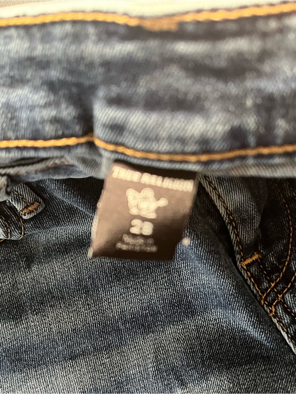 True Religion Becca Mid-Rise Blue Women's 28” Waist 28” Inseam Bootcut Jeans EUC - Picture 7 of 12